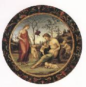 Giovanni Sodoma Sacred and Profane Love with Anteros,Eros and Two Other Cupids (mk05) oil on canvas